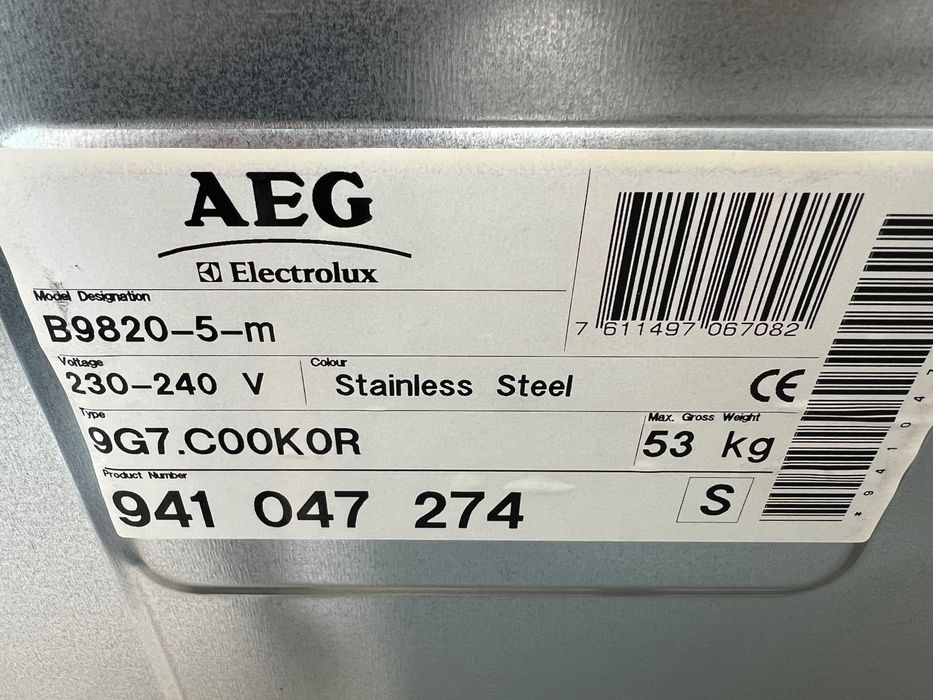 AEG-фурна с готвене на пара,мод.В9820-5-m,инокс ,54л