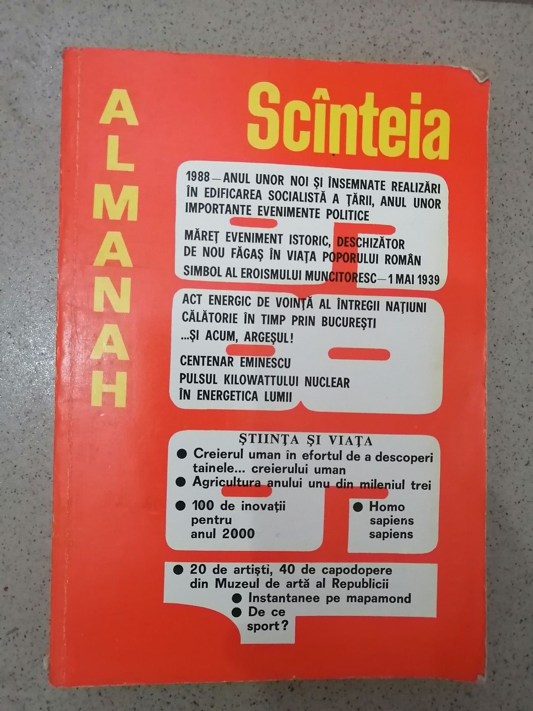 Almanahuri Scânteia, Flacăra și Cinema 1989