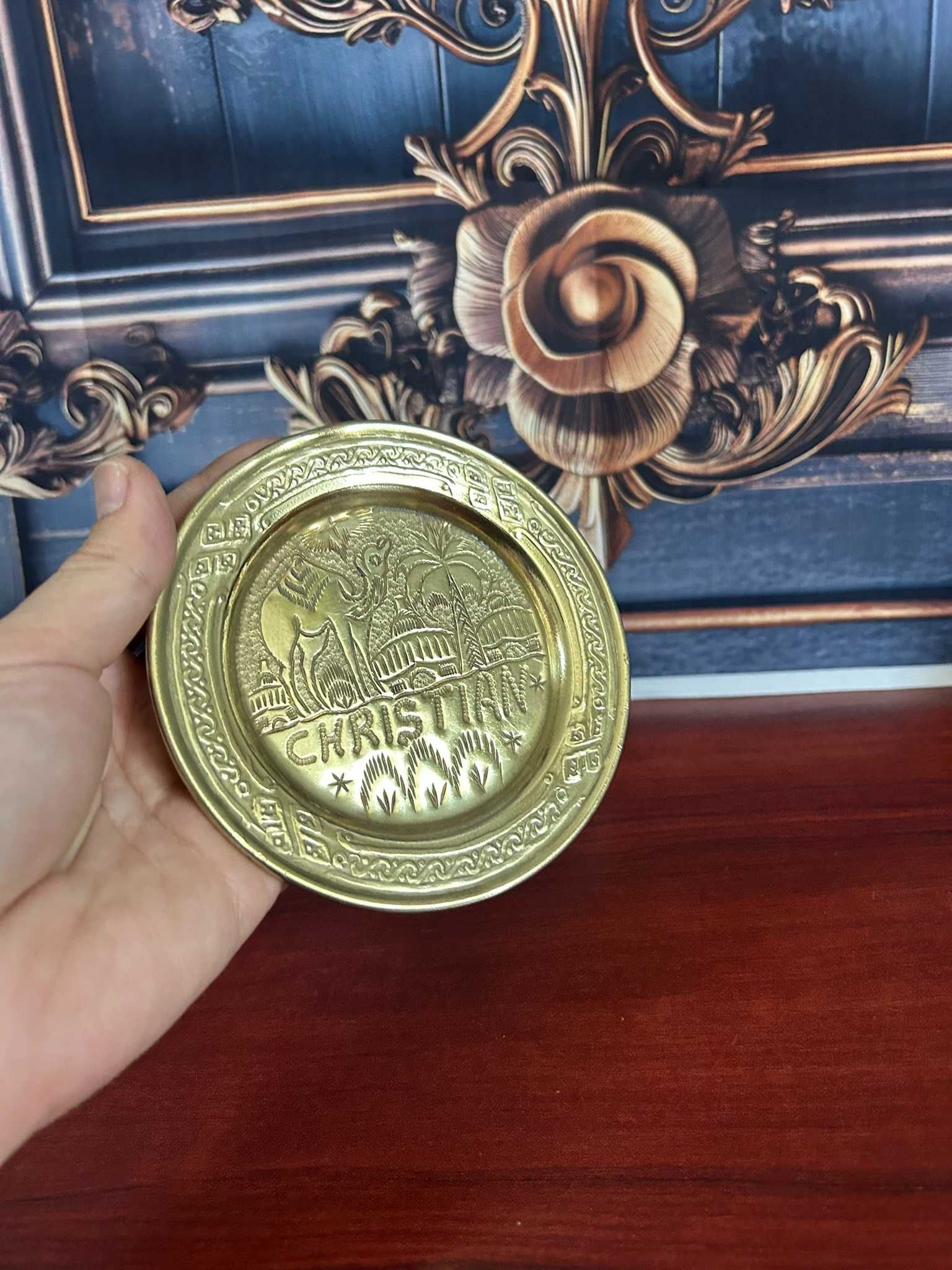 DN721 Farfurie decorativa mica 80g - 12 cm diametru alama