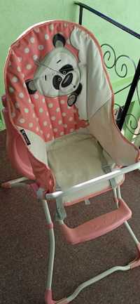 Детско столче за хранене.Розово бяло на цвят за момичета