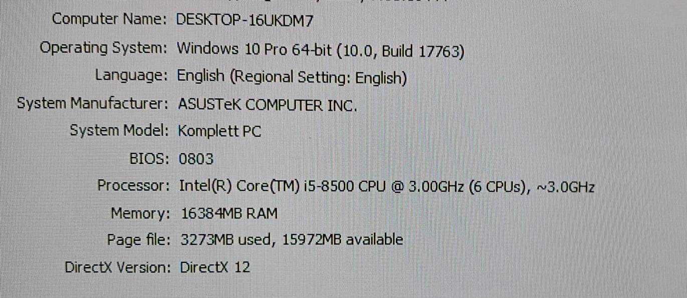 PC Gaming i5 8500/GTX 1060-3GB/16 GB DDR4/SSD+HDD/GTA5/CS GO,etc