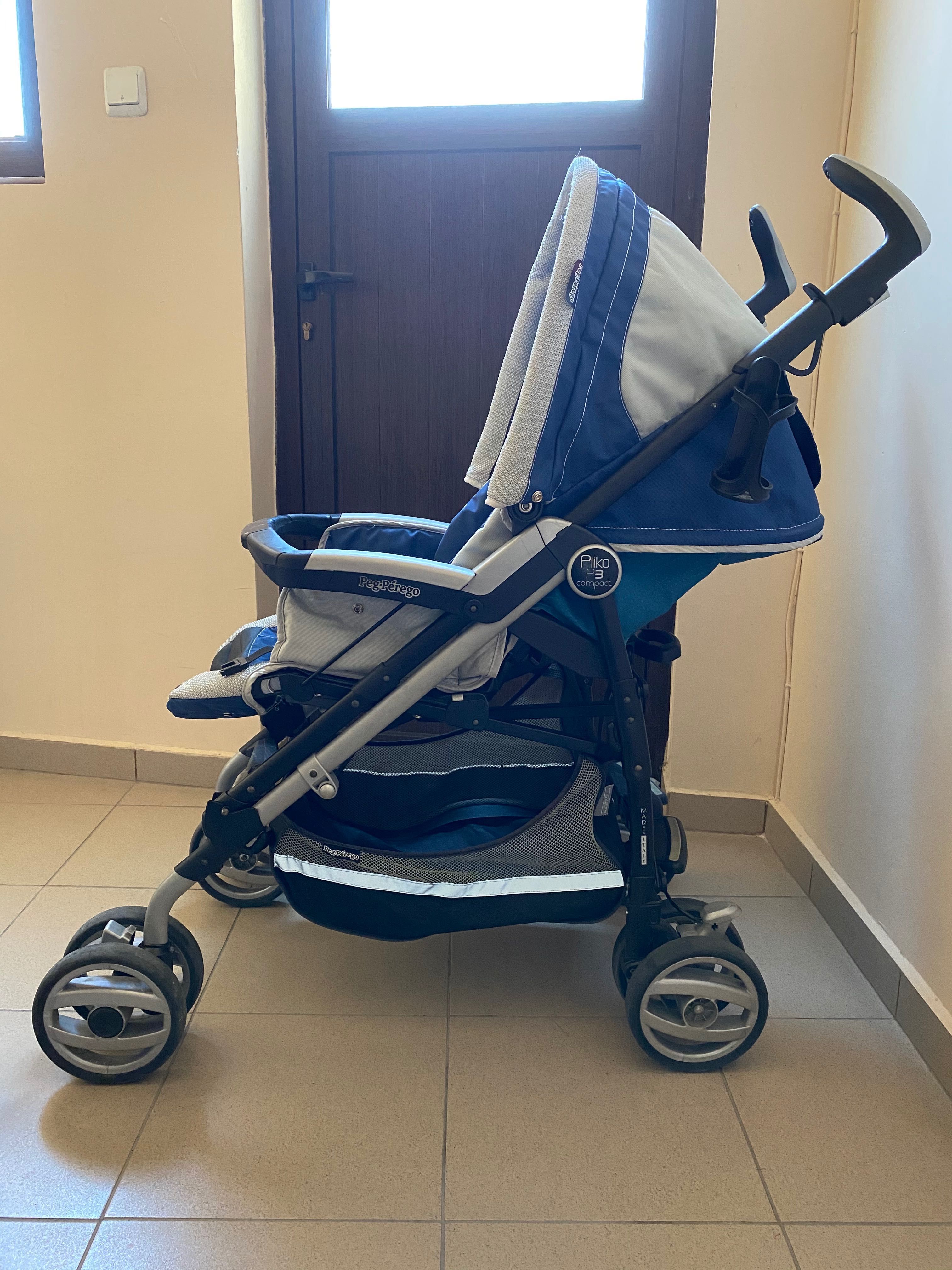 Бъги Peg Perego Pliko P3 синьо/сиво/черно