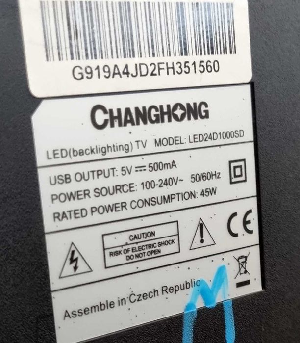 Televizor led bucatarie ChangHong LED24D1000 24 inch/61 cm - impecabil