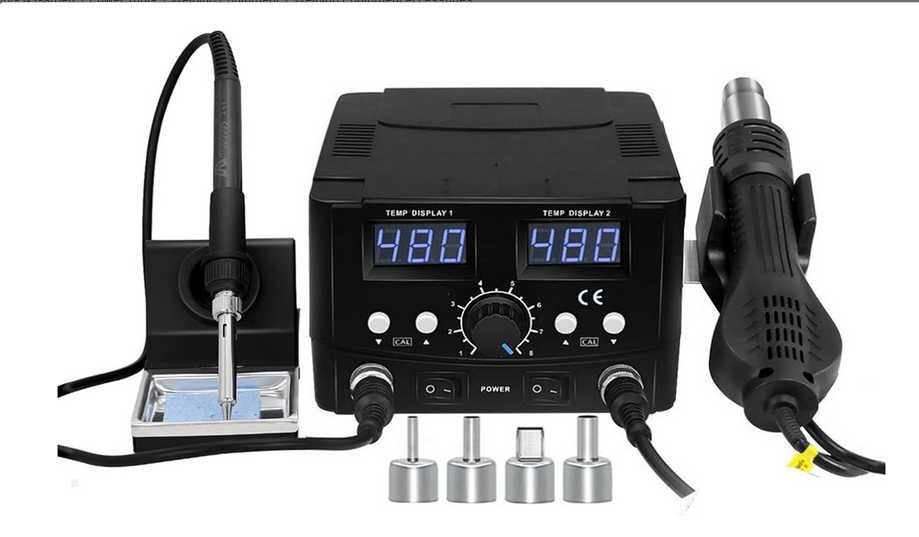 Станция за запояване на SMD с горещ въздух комбинирана 8588D 800W