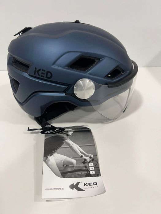 Каска Ked B-Vis X-Lite L blue metallic matt