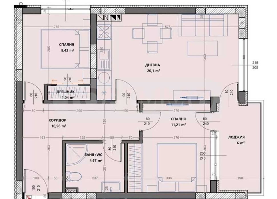 Продава се Тристаен апартамент в Варна, Трошево - 96 кв.м за 3021 €/кв.м - Снимка #5