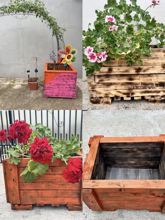 Jardiniere din lemn pentru flori