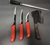 SET Cutite Macelarie 5 Piese Germany RED
