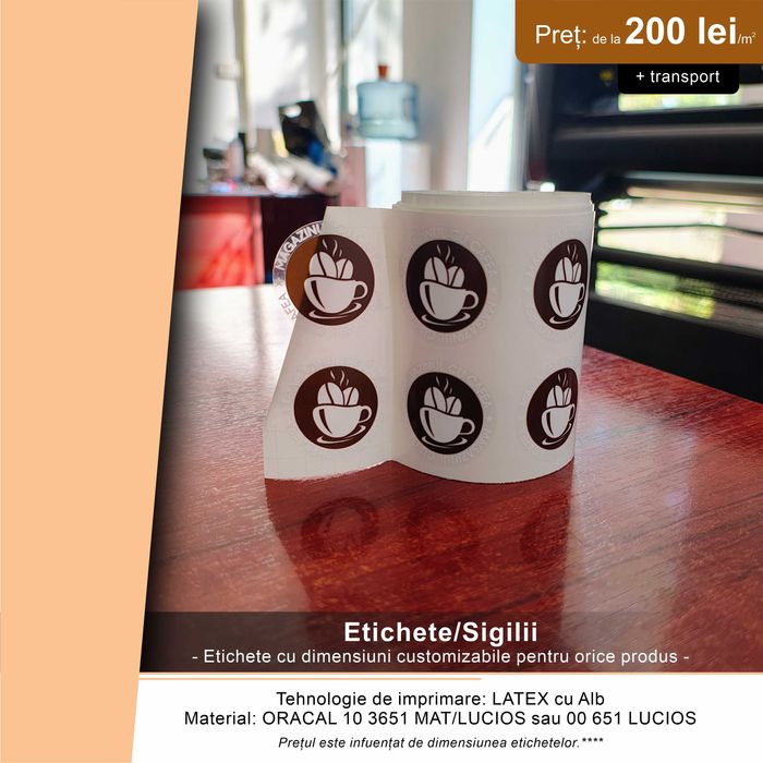 Etichete produse, Sigilii, Timbre de omologare, Stickere