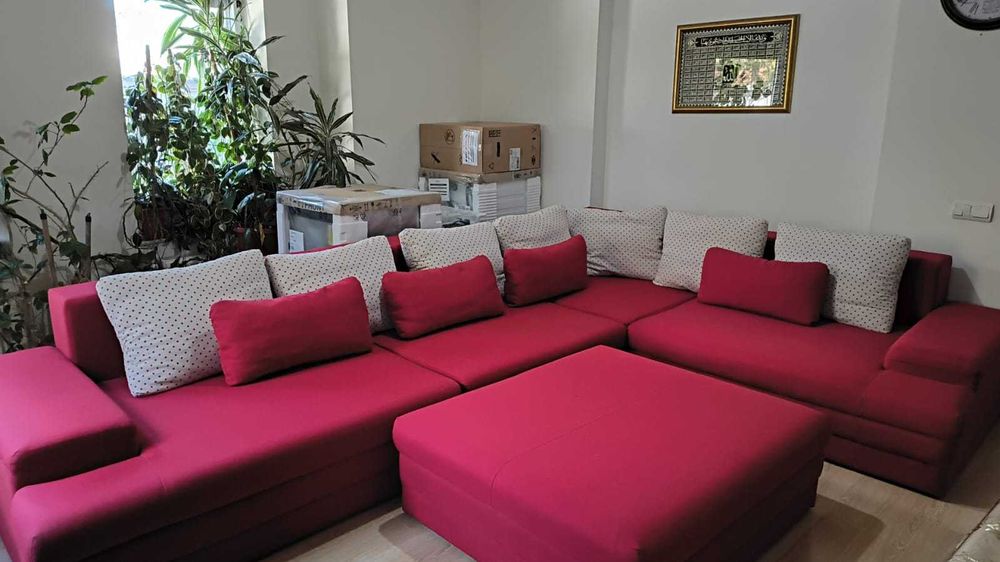 Canapea, Coltar, Canapea de colt + Taburet  Casa Rusu 340cm