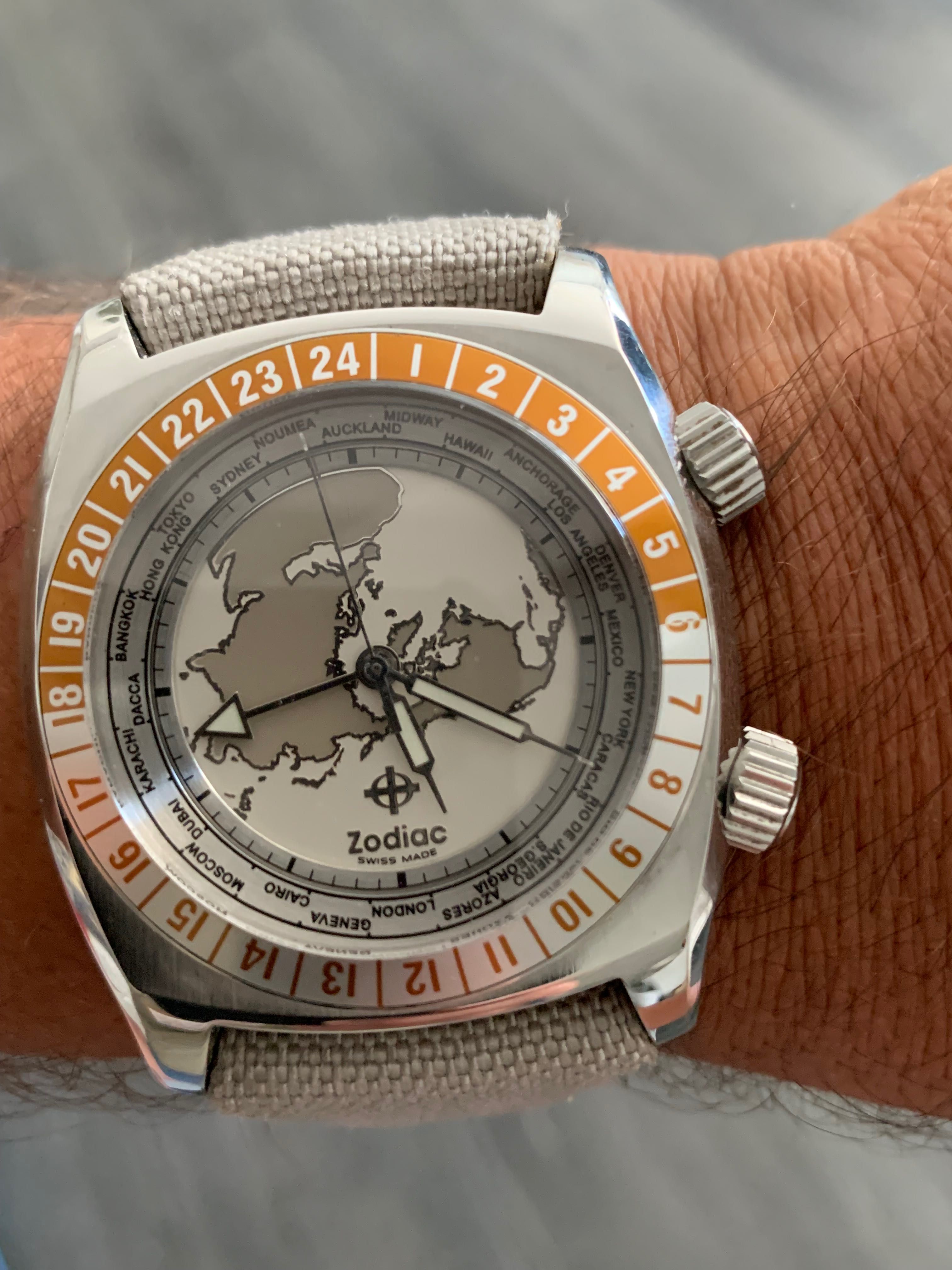 Zodiac ZO 7001 Desert Master GMT World Timer- Нов часовник