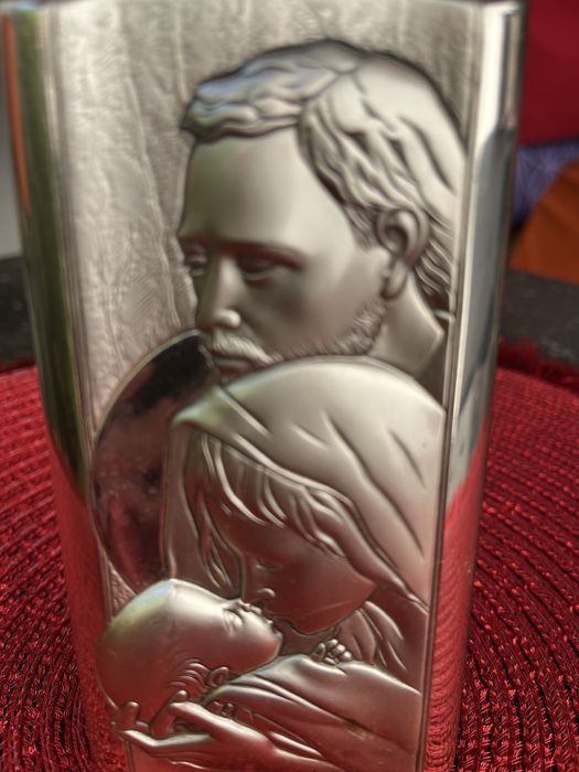 Icoana placata cu argint, Sfanta Familie, autentica cu numar de serie