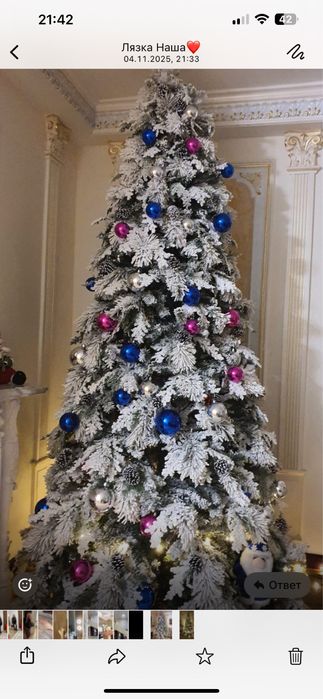 Новогодняя елка Астана снежная