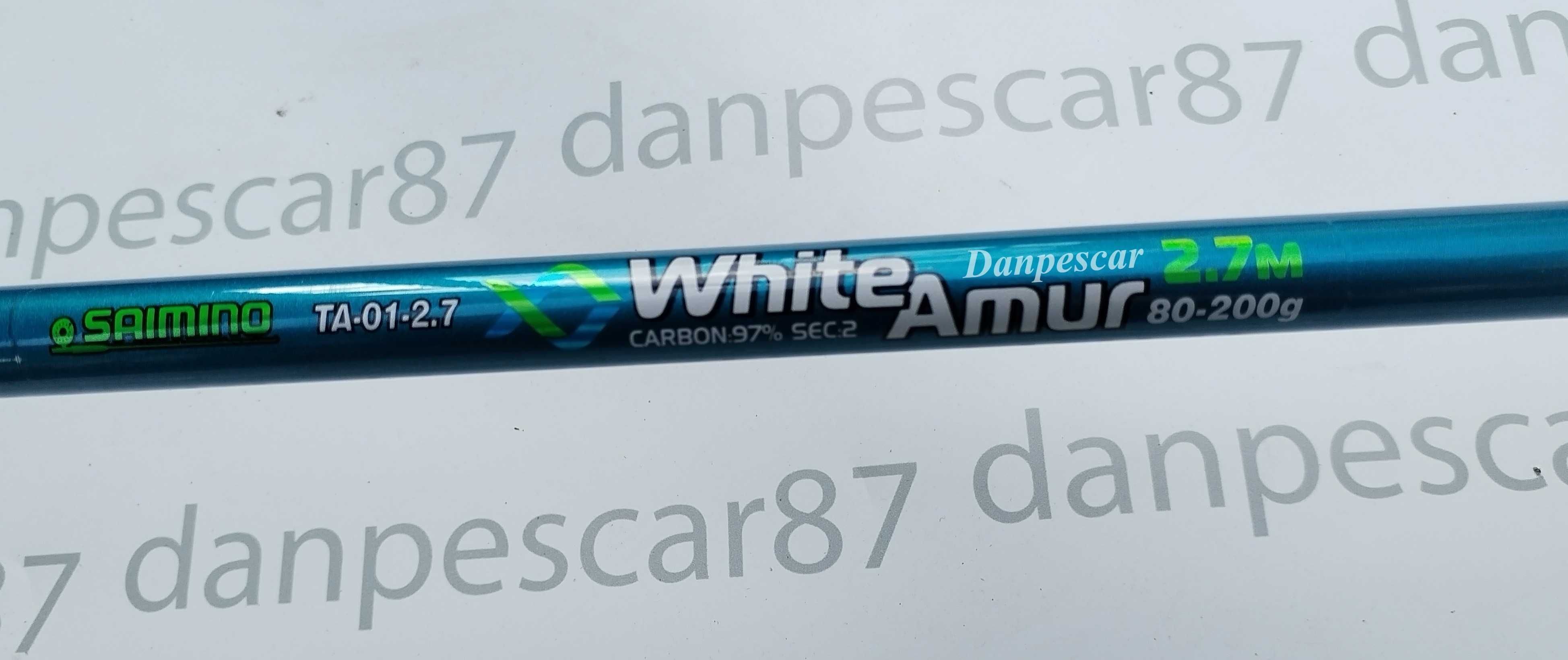 SET 4 Lansete carbon SAIMINO WHITE AMUR tip Feeder 2,70 metri 80-200gr