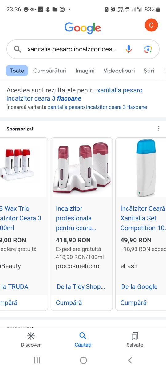 Incalzitor ceara 3 flacoane Xanitalia profesional