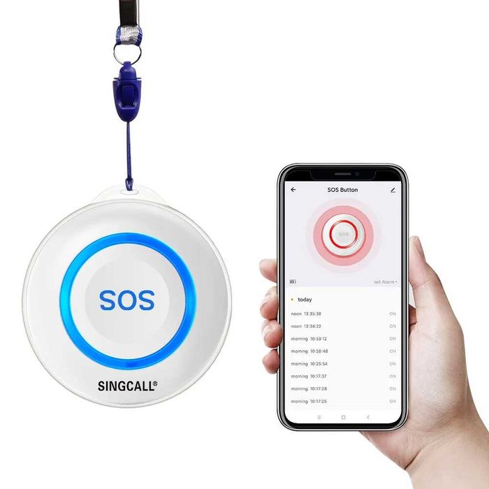 Беспроводная кнопка SOS с WiFi и 433 МГц защита для близких с смартфон
