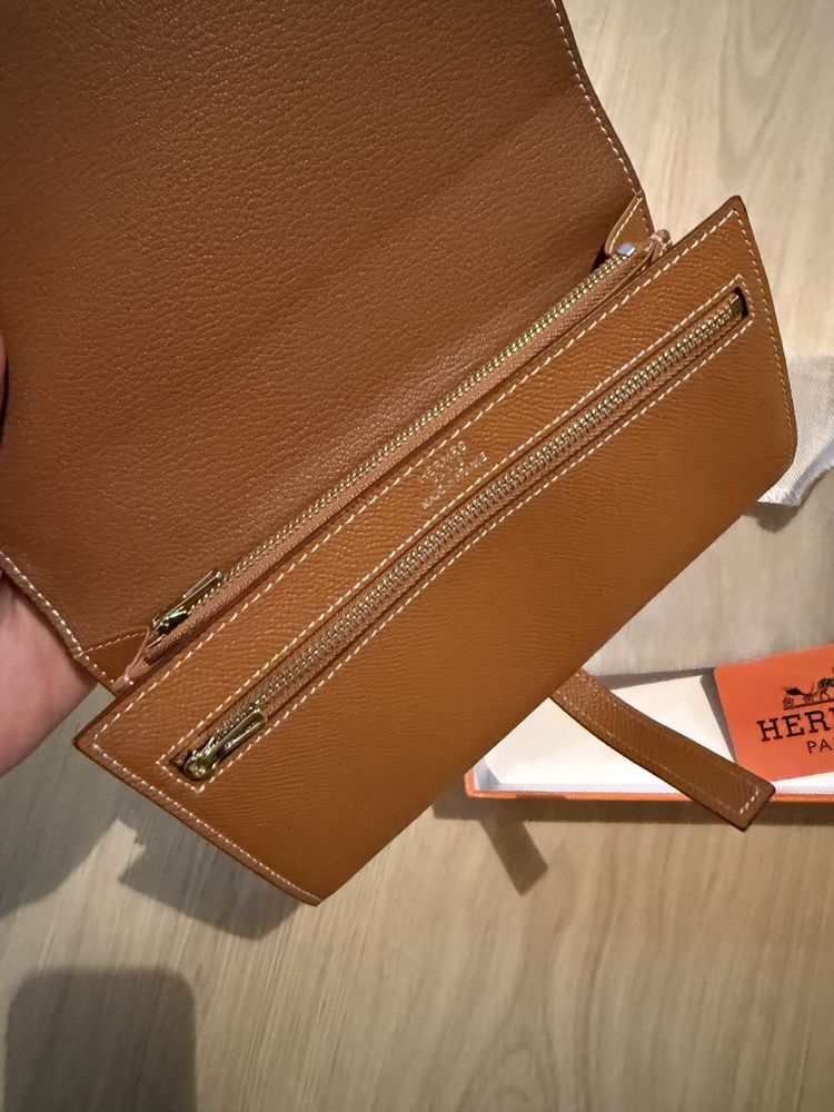 Чанта/клъч Hermes естествена кожа