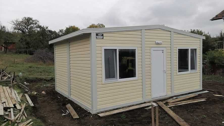 Casa, garaje auto, containere din structura metalica si panou sandwich