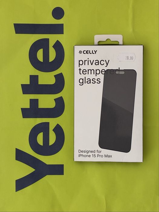 CELLY Privacy Tempered Glass Protector за iPhone 15 Pro Max Протектор