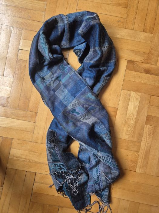 Eșarfă de lux, Pashmina și Mătase, model geometric, UNISEX