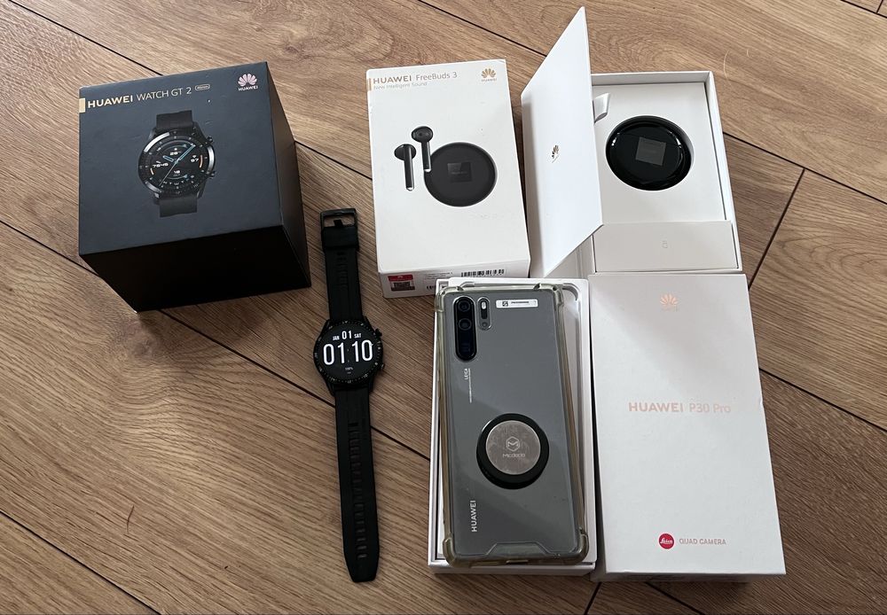 Pachet impecabil HUAWEI. P30 Pro, FreeBuds 3 si GT 2 46mm