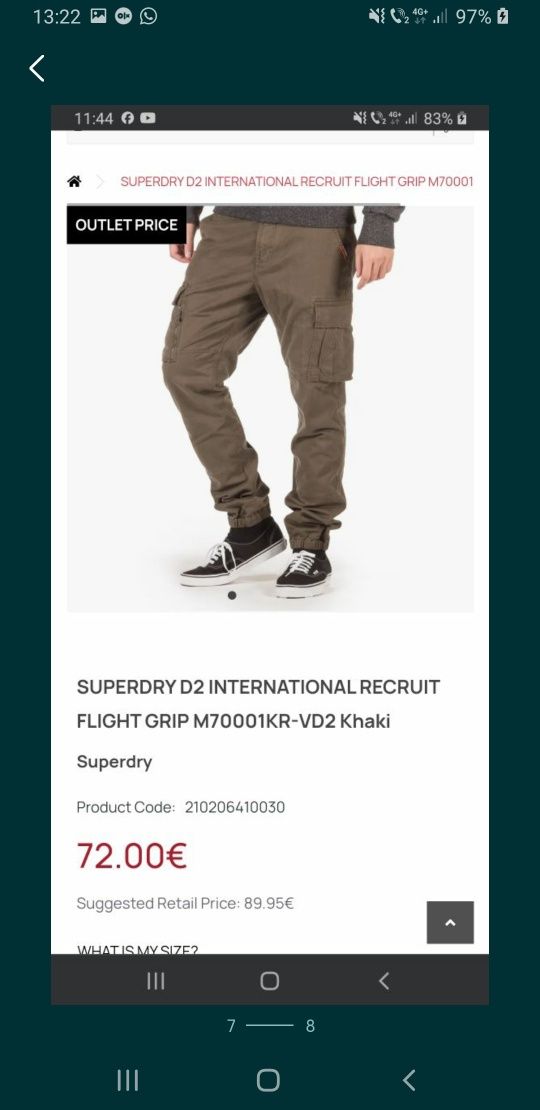 Superdry pantaloni cargo