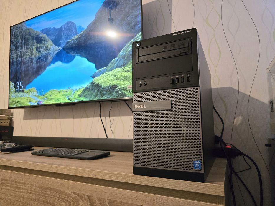 Бюджетен геймърски компютър Dell Optiplex 9020 GTX 1650 i5-4570 16GB