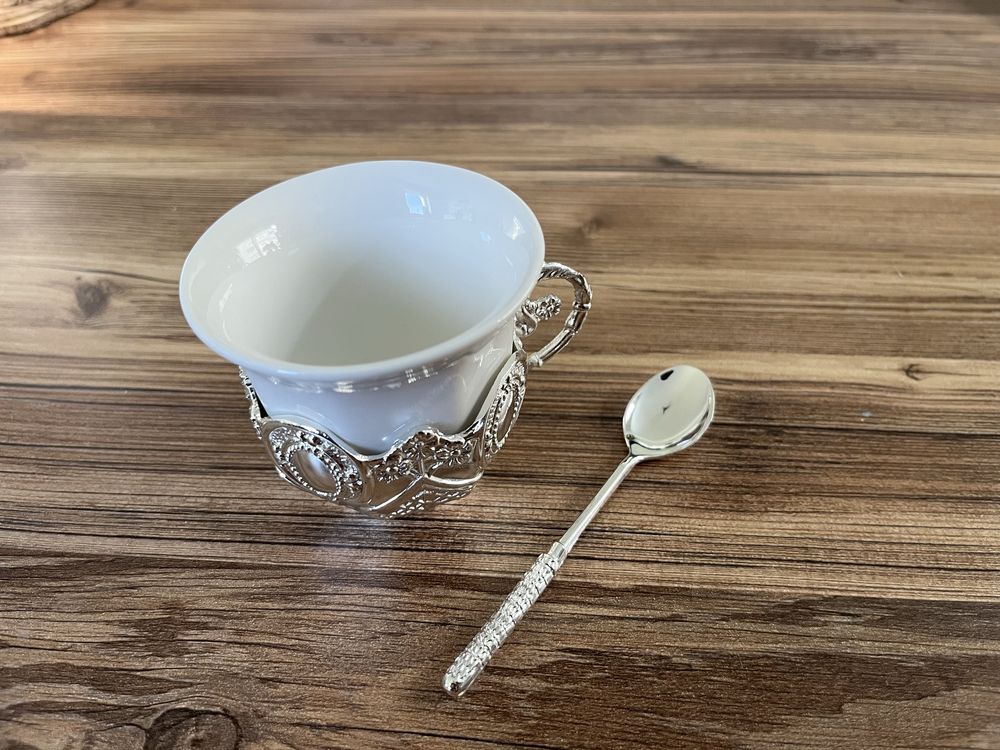 Set cafea argintat 2 persoane
