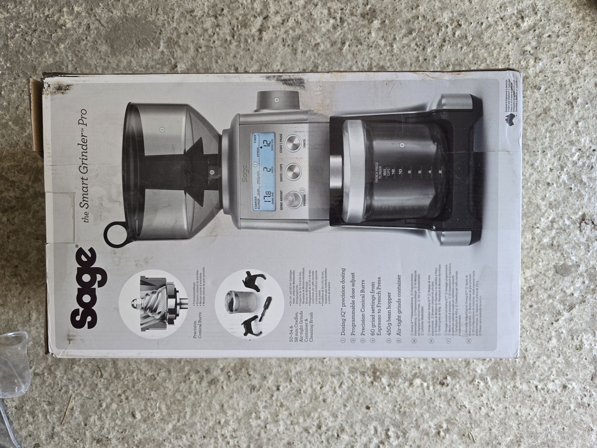 Rasnita de Cafea Electrica, Sage Smart Grider Pro, BCG820 BTR, 165W,