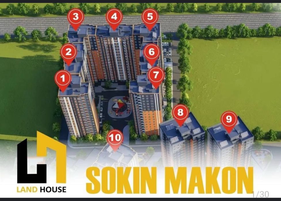Sokin makon-1 kvartiralar sotiladi tayyor xolatda