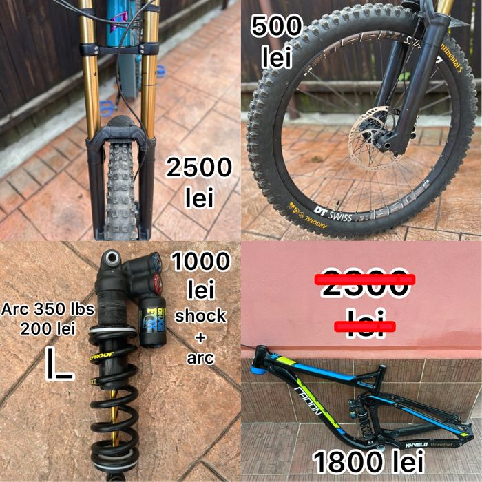 Piese bicicletă Downhill/Enduro – suspensii, roți, cauciucuri, cockpit