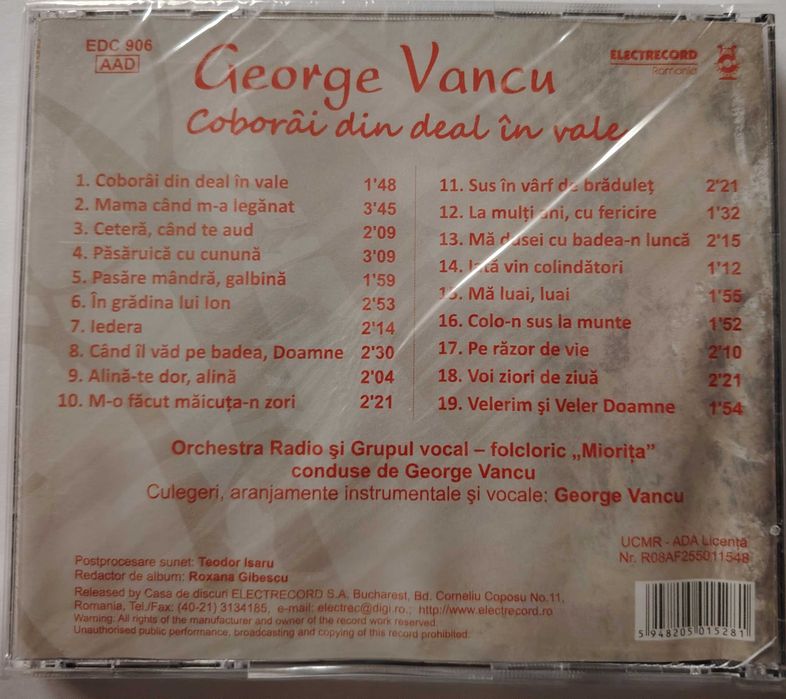 Ce muzica populara, colinde George Vancu