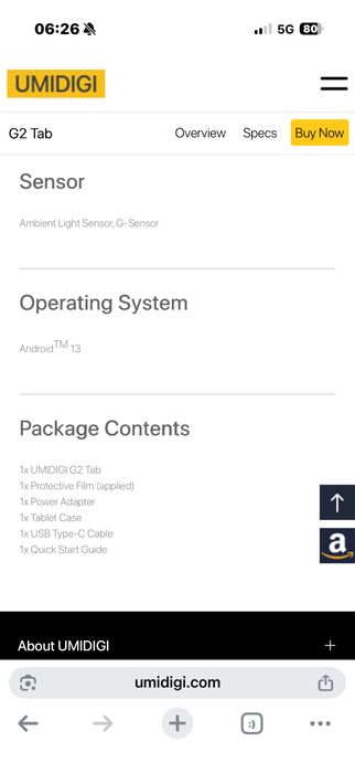 Tableta cu husa Umidigi Tab G2 8gb 64gb 10” noua sigilata