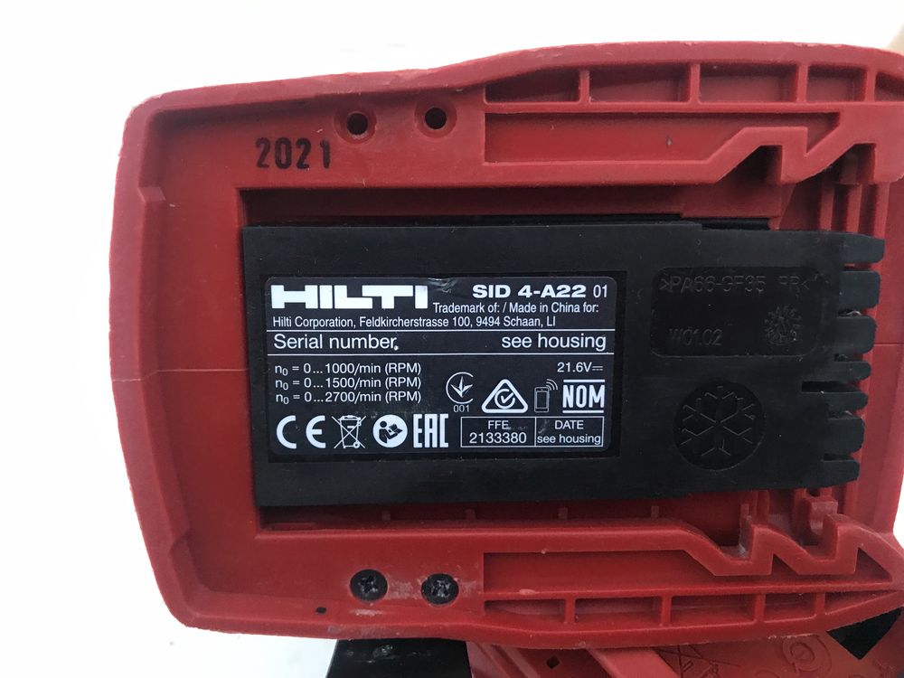 Masina cu impact Hilti SID 4-A22 Fabricatie 2021