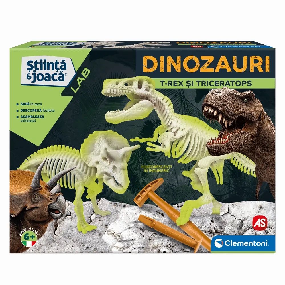 Kit dinozauri T-Rex si Triceraptos Siinta si Joaca