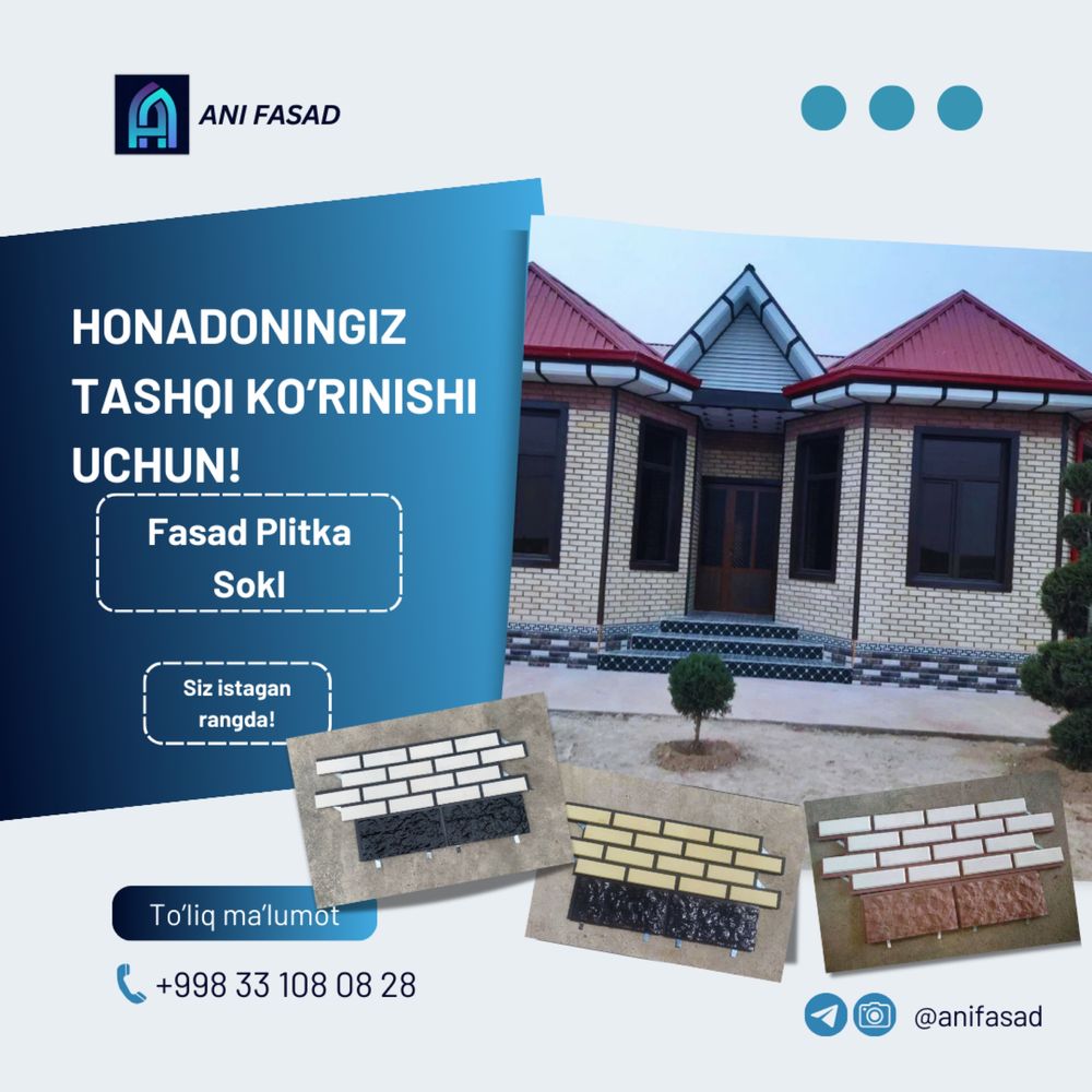 Fasadniy plitka biznes sotiladi tayyor biznes