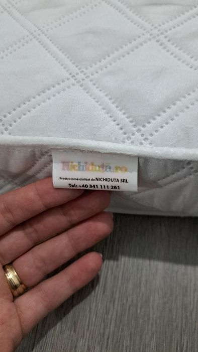 Saltea pentru bebelusi cu cocos si husa din microfibra 90x50x8 cm