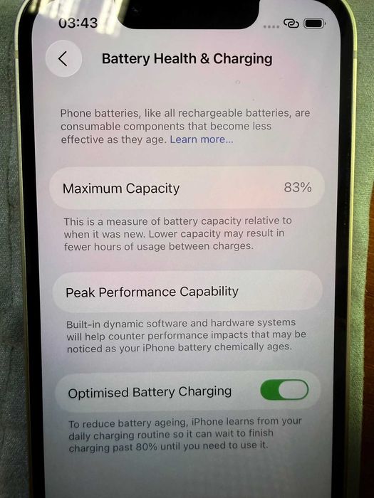 Vând Iphone 13 mini 128GB Starlight (alb) impecabil