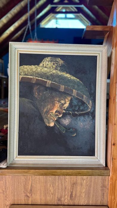 Масло на фазер – Портрет на стар индонезиец / тайландец, 70-те години