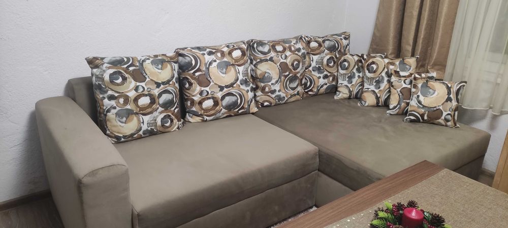 Ъглов диван разтегателен