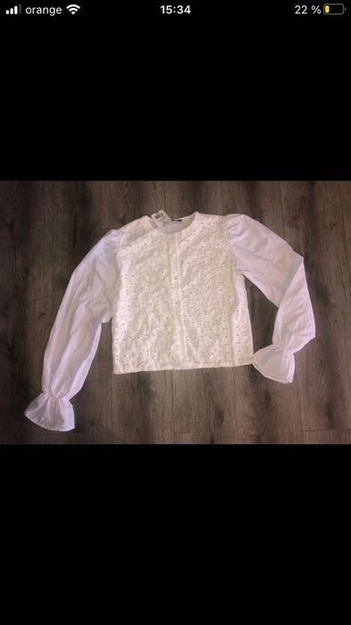 Cămașă albă cu broderie dama S noua