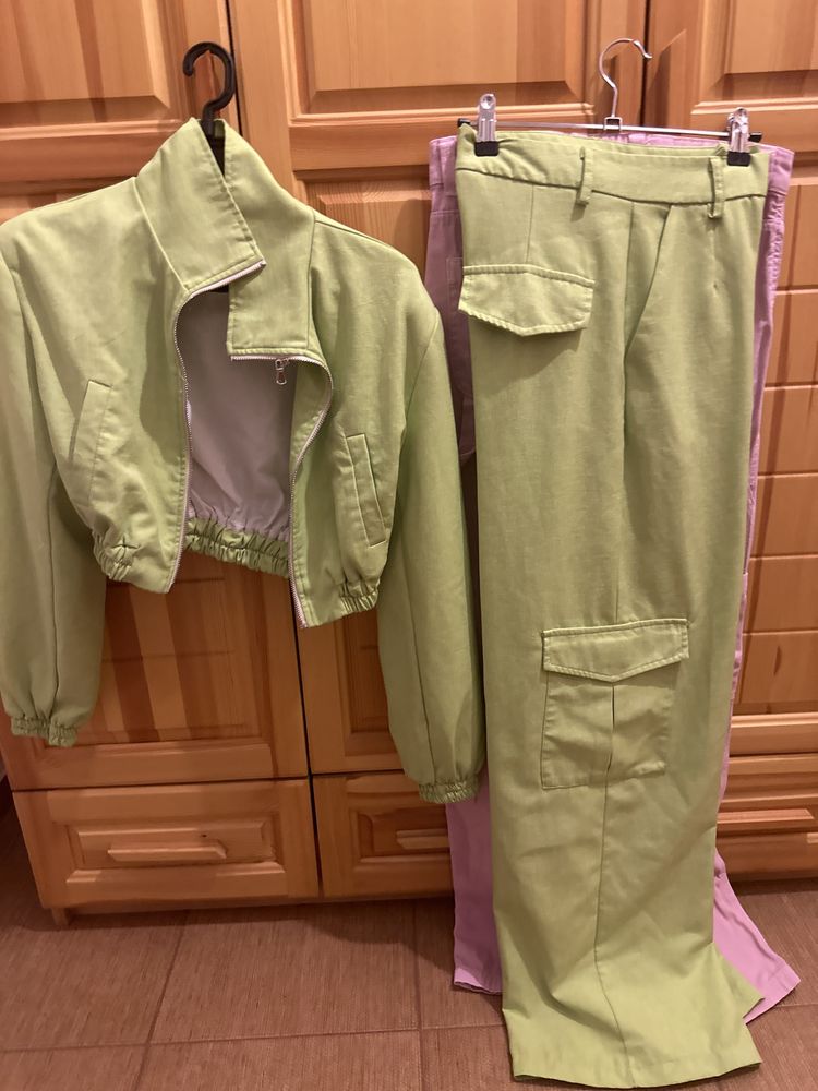 Зелен сет яке и панталон