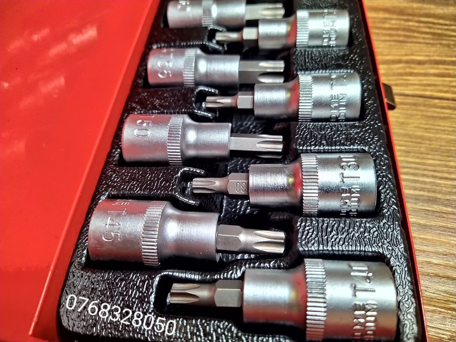 Trusa chei tubulare cu torx 9 piese TX 20-60