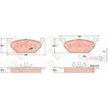 Placute frana Vw Polo (9n), 10.2001-01.2012, Jetta, New Beetle, Golf, Bora, Skoda Roomster, Octavia, Fabia, Seat Toledo, Leon, Ibiza, Altea, Audi A3, A2, TRW