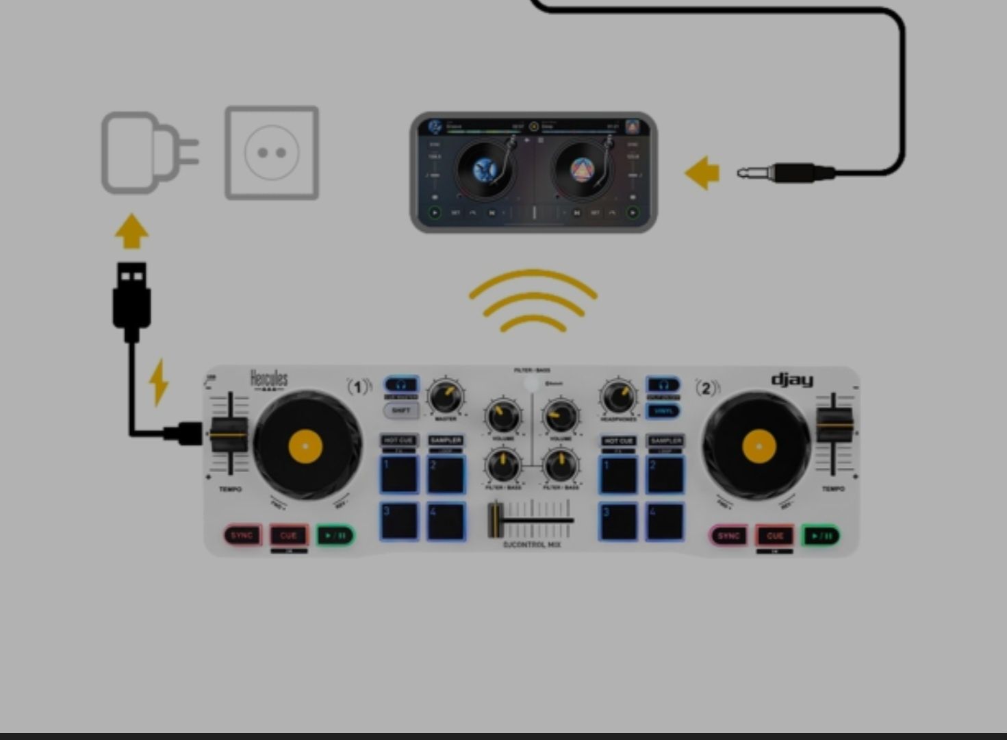 Mini dj hercules consola dj