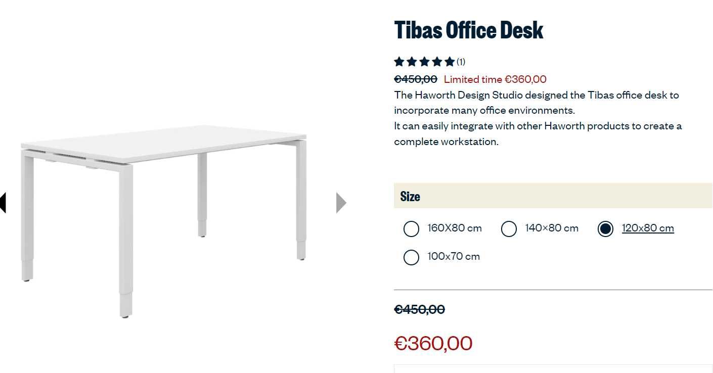 Birou minimalist Tibas 120cmX80cm