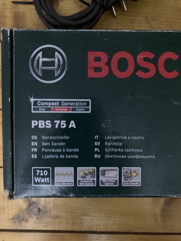 Sletuitor cu banda BOSCH pbs 75 a