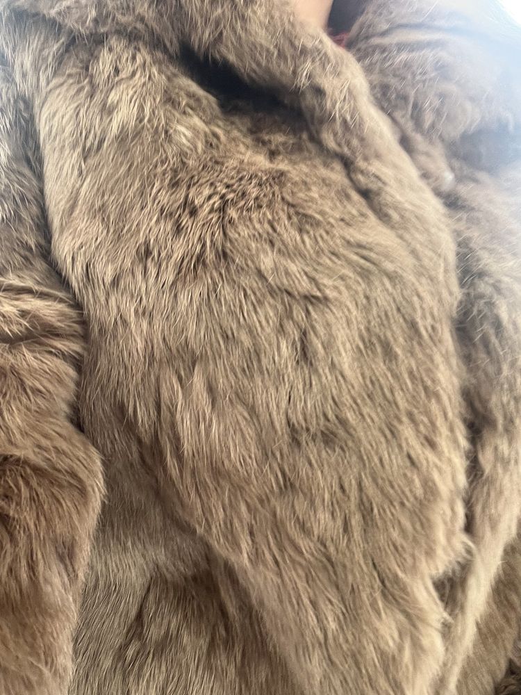 Кожено палто от лисица - S размер