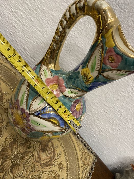 Винтидж белгийска порцеланова кана ръчна украса 1950-те