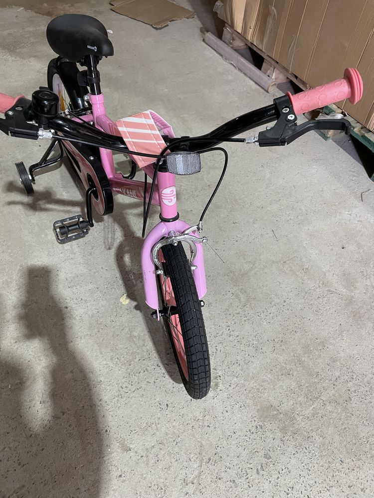 Bicicleta cu roti ajutatoare 16 inch Makani Windy Pink